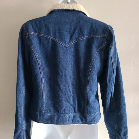 Annie Blue Denim Jacket with Sherpa Lining, Small Jacket - Picture 11 of 11